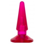 Розовая конусообразная анальная втулка - 9,5 см. - Toyfa Basic