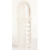 Прозрачная закрытая гелевая насадка - 13,5 см. - Toyfa Basic - в Южно-Сахалинске купить с доставкой