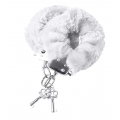 Наручники с белой меховой опушкой - ToyFa - купить с доставкой в Южно-Сахалинске