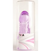 Фиолетовая гелевая насадка с шипами - 13 см. - Toyfa Basic - в Южно-Сахалинске купить с доставкой