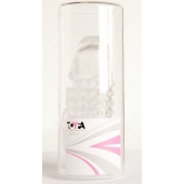 Гелевая прозрачная насадка с 2 отростками - 13 см. - Toyfa Basic - в Южно-Сахалинске купить с доставкой