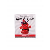 Стимулирующий презерватив-насадка Roll   Ball Strawberry - Sitabella - купить с доставкой в Южно-Сахалинске