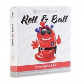 Стимулирующий презерватив-насадка Roll   Ball Strawberry - Sitabella - купить с доставкой в Южно-Сахалинске