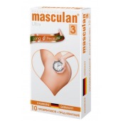 Розовые презервативы Masculan Ultra Long Pleasure с колечками, пупырышками и продлевающим эффектом - 10 шт. - Masculan - купить с доставкой в Южно-Сахалинске