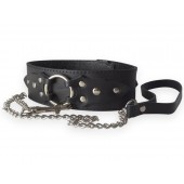 Широкий кожаный ошейник в готическом стиле - Sitabella - купить с доставкой в Южно-Сахалинске