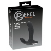 Черный вибромассажер простаты с функцией римминга Plug with Perineum Stimulator - 16,6 см. - Orion - в Южно-Сахалинске купить с доставкой