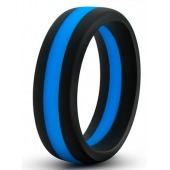 Черно-синее эрекционное кольцо Silicone Go Pro Cock Ring - Blush Novelties - в Южно-Сахалинске купить с доставкой