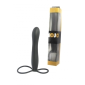 Черная насадка на пенис для двойной стимуляции Mojo BlackJack - 15 см. - Seven Creations - в Южно-Сахалинске купить с доставкой