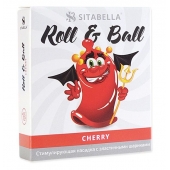 Стимулирующий презерватив-насадка Roll   Ball Cherry - Sitabella - купить с доставкой в Южно-Сахалинске