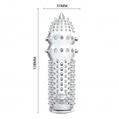 Закрытая прозрачная насадка Crystal sleeve - 14,2 см. - Erowoman-Eroman - в Южно-Сахалинске купить с доставкой