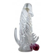 Закрытая прозрачная вибронасадка на пенис Crystal Sleeve Vibe - Erowoman-Eroman - в Южно-Сахалинске купить с доставкой