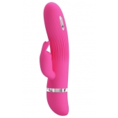 Розовый вибратор Ingram с электростимуляцией - 19,2 см. - Baile - купить с доставкой в Южно-Сахалинске