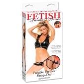 Черный податливый страпон Posable Partner Strap-On - 17,8 см. - Pipedream - купить с доставкой в Южно-Сахалинске