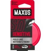 Ультратонкие презервативы в железном кейсе MAXUS Sensitive - 3 шт. - Maxus - купить с доставкой в Южно-Сахалинске