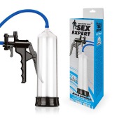 Прозрачная вакуумная помпа Sex Expert с насосом - Sex Expert - в Южно-Сахалинске купить с доставкой