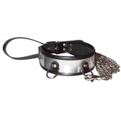Стильный ошейник с металлическим блеском и поводком - Sitabella - купить с доставкой в Южно-Сахалинске