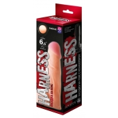 Телесная насадка на Harness с коннектором BLACK LINE - 17 см. - LOVETOY (А-Полимер) - купить с доставкой в Южно-Сахалинске