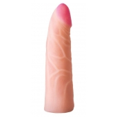 Фаллическая насадка на трусики харнесс - 17,5 см. - LOVETOY (А-Полимер) - купить с доставкой в Южно-Сахалинске