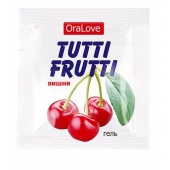 Пробник гель-смазки Tutti-frutti с вишнёвым вкусом - 4 гр. - Биоритм - купить с доставкой в Южно-Сахалинске