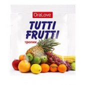 Пробник гель-смазки Tutti-frutti со вкусом тропических фруктов - 4 гр. - Биоритм - купить с доставкой в Южно-Сахалинске