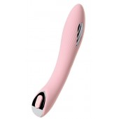 Розовый силиконовый вибратор с электростимуляцией TESLA G-POINT - 21 см. - ToyFa - купить с доставкой в Южно-Сахалинске