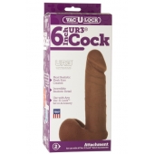 Насадка-мулат для трусиков Vac-U-Lock 6  ULTRASKYN Cock - 17,3 см. - Doc Johnson - купить с доставкой в Южно-Сахалинске