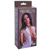 Коричневый поводок и чокер с кольцом Sofi - Rebelts - купить с доставкой в Южно-Сахалинске