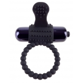 Черное эрекционное виброкольцо Vibrating Silicone Super Ring - Pipedream - в Южно-Сахалинске купить с доставкой