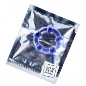 Фиолетовое эрекционное кольцо на пенис с бусинами - Штучки-дрючки - в Южно-Сахалинске купить с доставкой