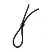 Черное лассо на пенис с одной бусиной - A-toys - в Южно-Сахалинске купить с доставкой