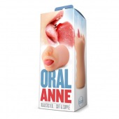 Телесный мастурбатор-ротик с язычком Oral Anne - Blush Novelties - в Южно-Сахалинске купить с доставкой
