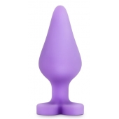 Фиолетовая анальная пробка Naughty Candy Heart Do Me Now - 8,9 см. - Blush Novelties - купить с доставкой в Южно-Сахалинске