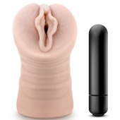 Телесный мастурбатор-вагина с вибропулей Ashley - Blush Novelties - в Южно-Сахалинске купить с доставкой