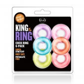 Набор из 6 эрекционных колец King of the Ring - Blush Novelties - в Южно-Сахалинске купить с доставкой