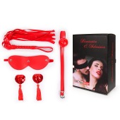 Пикантный набор БДСМ из 4 предметов в красном цвете - Notabu - купить с доставкой в Южно-Сахалинске