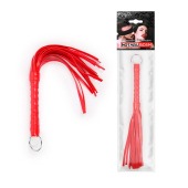 Красная плеть с рукоятью в оплетке - 28 см. - Notabu - купить с доставкой в Южно-Сахалинске