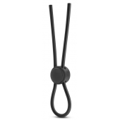 Черное силиконовое лассо на пенис SILICONE LOOP COCK RING - Blush Novelties - в Южно-Сахалинске купить с доставкой
