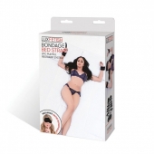 Чёрные манжеты для фиксации на кровати Bondage Bed Strap - Lux Fetish - купить с доставкой в Южно-Сахалинске