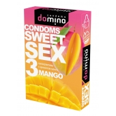 Презервативы для орального секса DOMINO Sweet Sex с ароматом манго - 3 шт. - Domino - купить с доставкой в Южно-Сахалинске