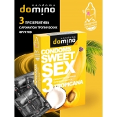 Презервативы для орального секса DOMINO Sweet Sex с ароматом тропических фруктов - 3 шт. - Domino - купить с доставкой в Южно-Сахалинске