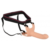 Силиконовый полый страпон на ремнях Silicone Strap-on - 16 см. - Orion - купить с доставкой в Южно-Сахалинске
