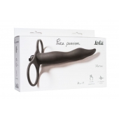 Черная вибронасадка для двойного проникновения Flirtini - 15,9 см. - Lola Games - купить с доставкой в Южно-Сахалинске