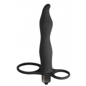 Черная вибронасадка для двойного проникновения Flirtini - 15,9 см. - Lola Games - купить с доставкой в Южно-Сахалинске