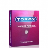Презервативы Torex  Сладкая любовь  с ароматом клубники - 3 шт. - Torex - купить с доставкой в Южно-Сахалинске