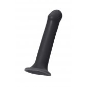 Черный фаллос на присоске Silicone Bendable Dildo L - 19 см. - Strap-on-me - купить с доставкой в Южно-Сахалинске