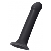 Черный фаллос на присоске Silicone Bendable Dildo L - 19 см. - Strap-on-me - купить с доставкой в Южно-Сахалинске