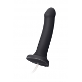 Черный фаллос с имитацией эякуляции Silicon Cum Dildo L - 19,6 см. - Strap-on-me - купить с доставкой в Южно-Сахалинске