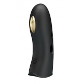 Черная вибронасадка на палец с электростимуляцией Marico - Baile - купить с доставкой в Южно-Сахалинске