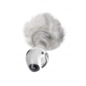 Стеклянная анальная втулка с хвостиком - 9,5 см. - Sexus - купить с доставкой в Южно-Сахалинске