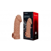 Насадка на фаллос с бугорками - 17,6 см. - KOKOS - в Южно-Сахалинске купить с доставкой